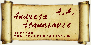 Andreja Atanasović vizit kartica